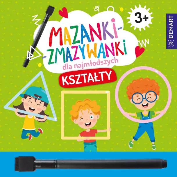Mazanki-zmazywanki dla najmłodszych 3+ Kształty - tantis.pl