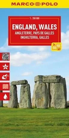 Mapa drogowa Anglia, Walia 1:350 000 - tantis.pl