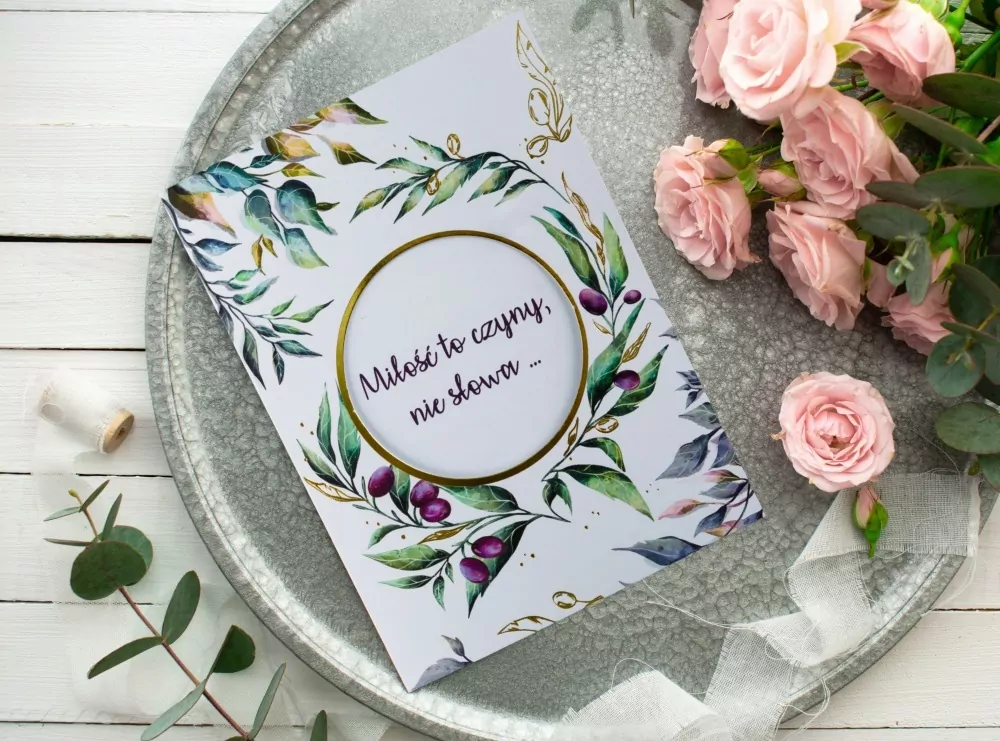 Karnet B6 Ślub cytat - Oliwki - tantis.pl