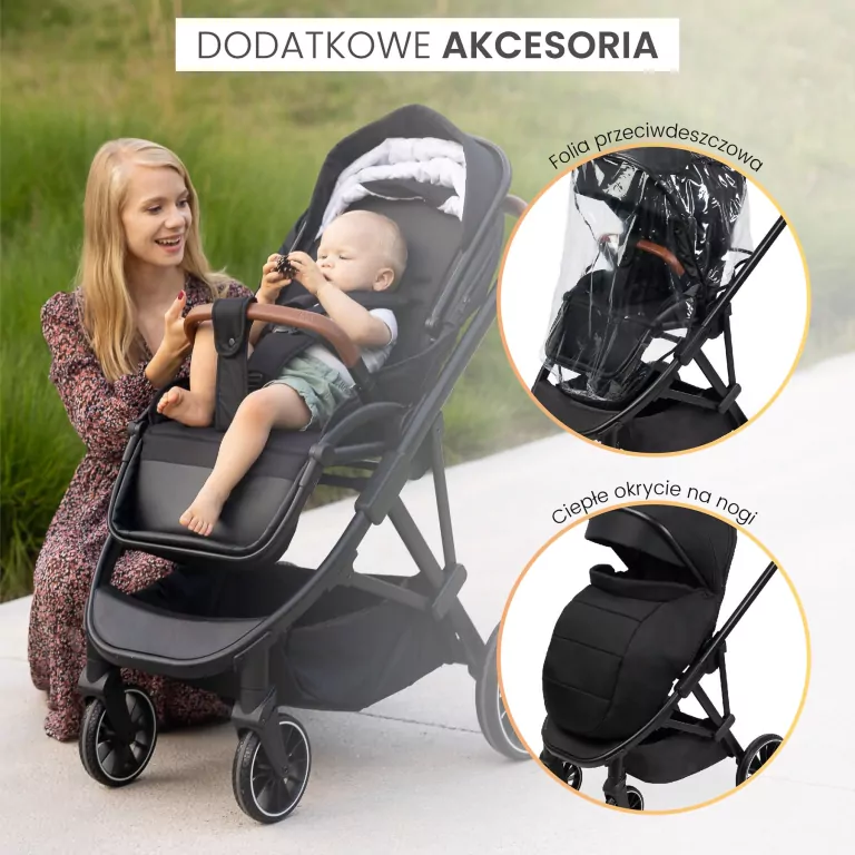 Caretero Jimbo wózek spacerowy black - tantis.pl