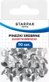 Pinezki metalowe srebrne 50szt - tantis.pl