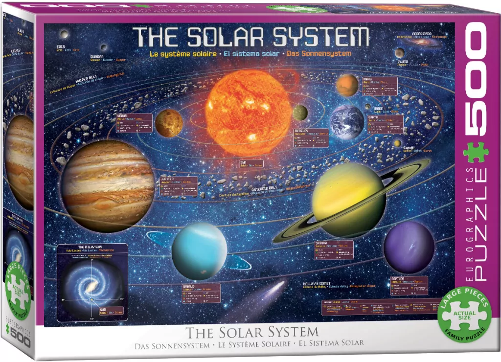 Puzzle 500. Ilustrowany układ słoneczny 6500-5369 - tantis.pl