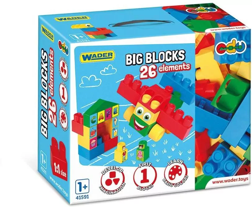Big Blocks klocki, 26 elementów - tantis.pl