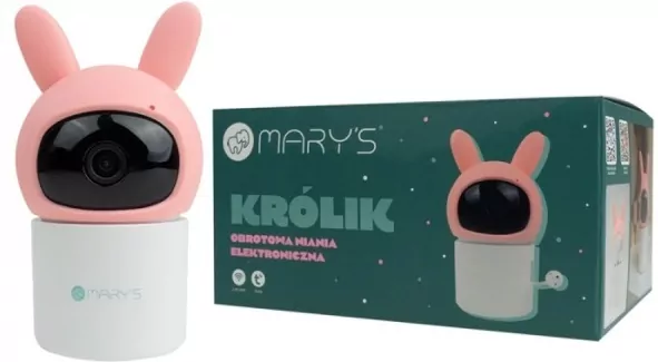 Obrotowa niania kamera elektroniczna Królik różowy - tantis.pl