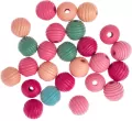 Koraliki drewniane frezowane 15mm - tantis.pl