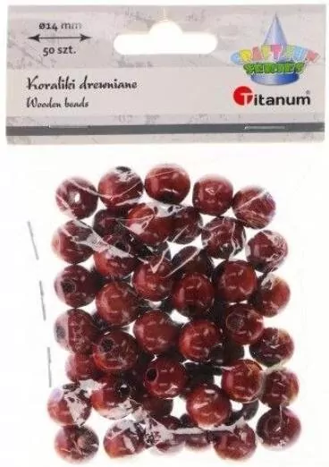 Koraliki drewniane brązowe 50szt - tantis.pl