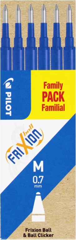 Wkład do pióra Frixion 0,7mm niebieski, 6 sztuk - tantis.pl