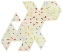 Drewniane Domino. Trójkąty matematyczne