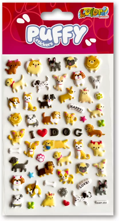 Naklejki puffy Love Dog - tantis.pl