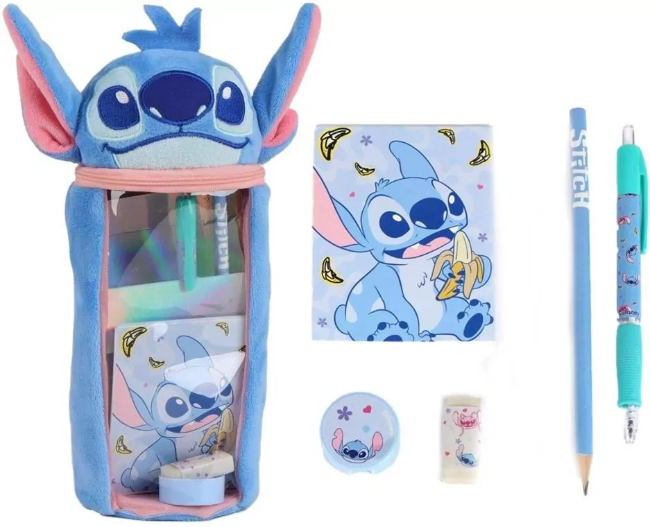 Zestaw akcesoriów szkolnych z piórnikiem Stitch - tantis.pl