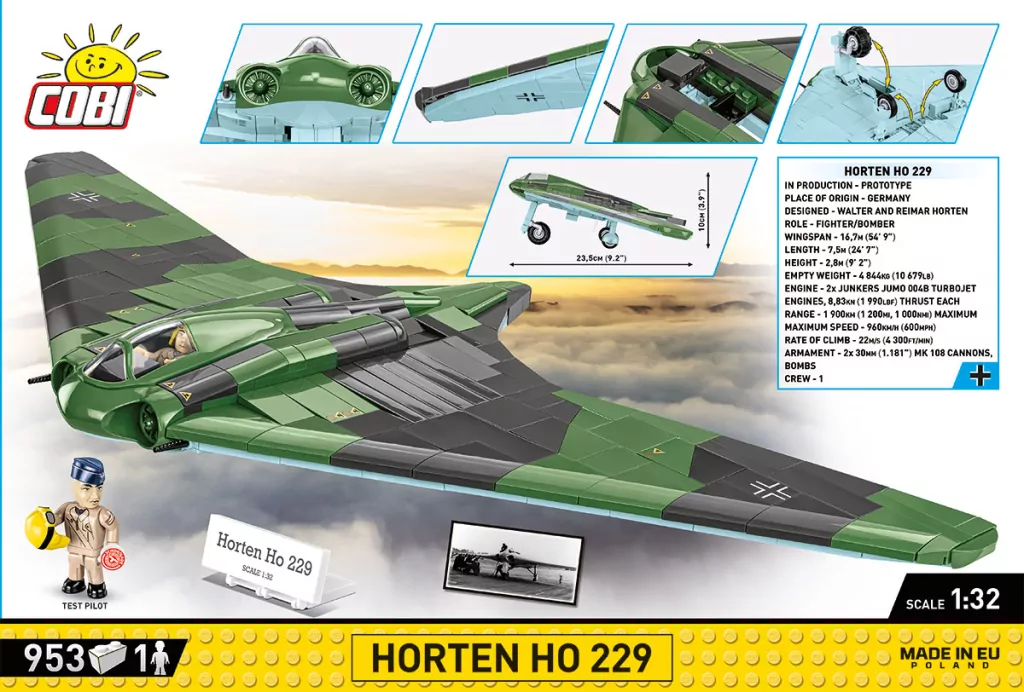 Cobi. Historical Collection WWII. Samolot Horten Ho 229 - tantis.pl
