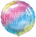Balon foliowy Happy Birthday gradient 48cm - tantis.pl