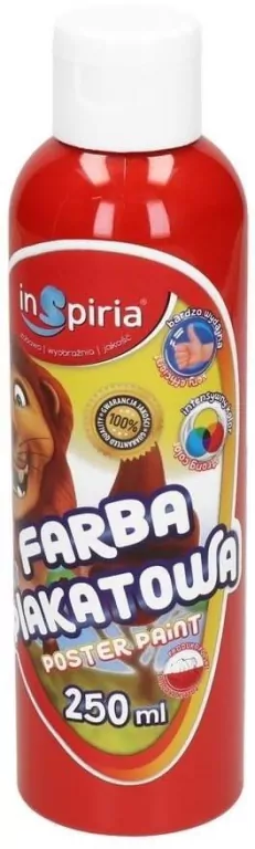 Farba plakatowa czerwona 250ml - tantis.pl
