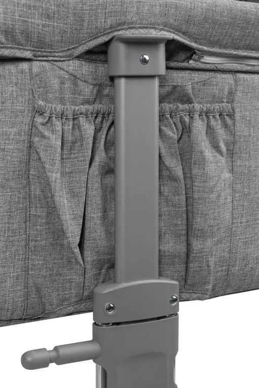 Caretero Łóżeczko dostawne Sleep2gether grafitowe - tantis.pl