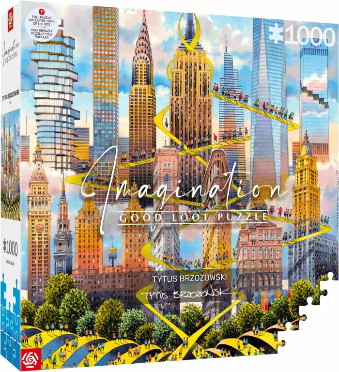 Puzzle 1000. Tytus Brzozowski Nowy Jork / New York - tantis.pl