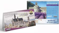 Kalendarz 2026 biurkowy Podróże