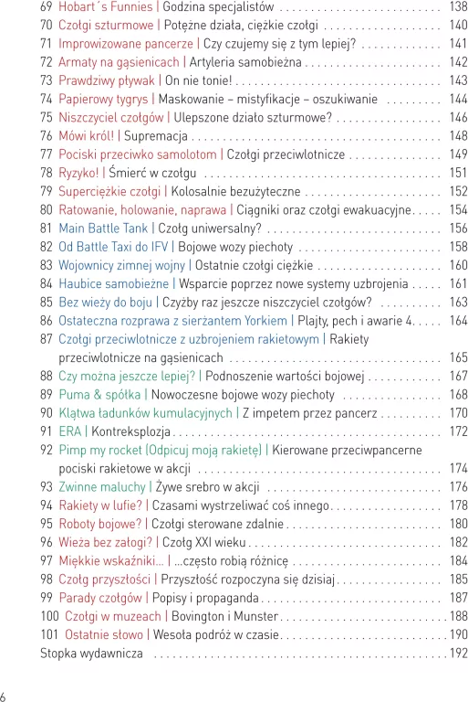 101 faktów o czołgach - tantis.pl