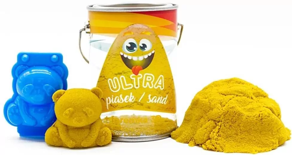 Ultra Piasek 150g żółty + foremka Panda - tantis.pl