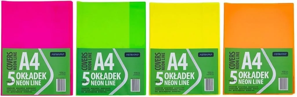 Okładka A4 Neon Line nieregulowana  ASTRA - tantis.pl