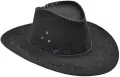 ARPEX. Kapelusz kowboja welurowy, czarny - tantis.pl