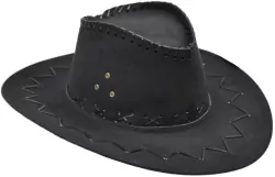 ARPEX. Kapelusz kowboja welurowy, czarny