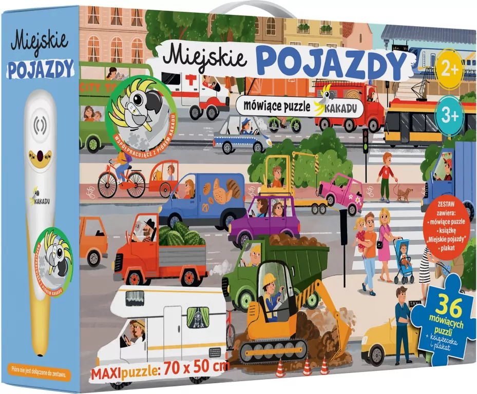 Miejskie pojazdy z puzzlami mówiącymi Kakadu - tantis.pl