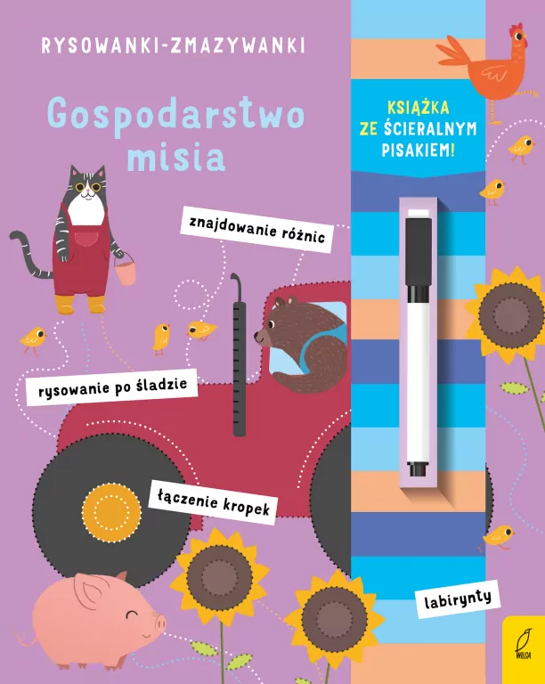 Rysowanki-zmazywanki. Gospodarstwo misia - tantis.pl