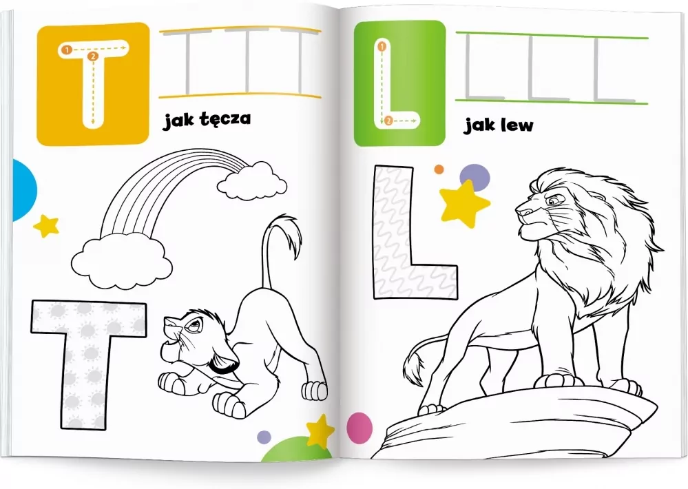 Alfabet do kolorowania. Disney uczy - tantis.pl