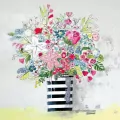 Karnet kwadrat z kopertą Stripy Vase - tantis.pl