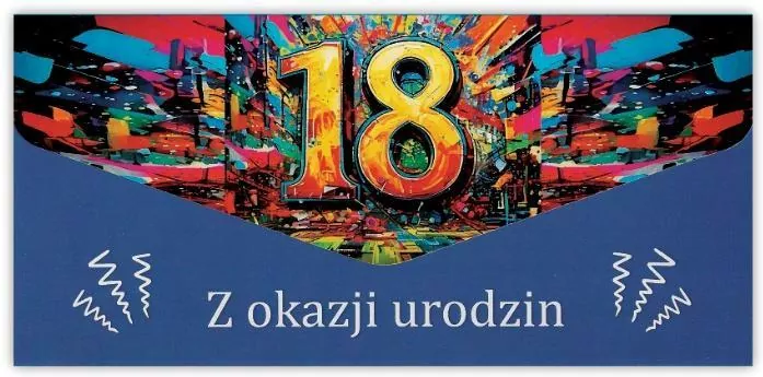 Karnet-koperta Urodziny 18 - tantis.pl