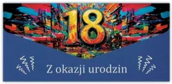 Karnet-koperta Urodziny 18