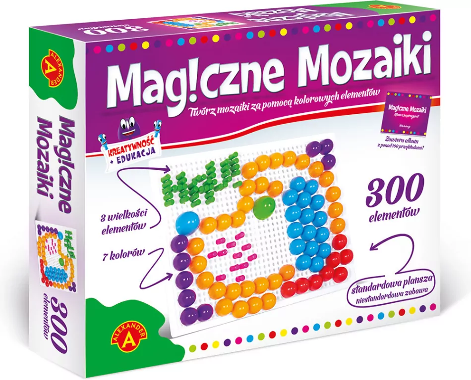 Magiczne mozaiki. Kreatywność i edukacja. 300 el. - tantis.pl