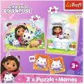 Trefl, Puzzle 2w1 + memos. Gabi z Kocim przyjacielem - tantis.pl