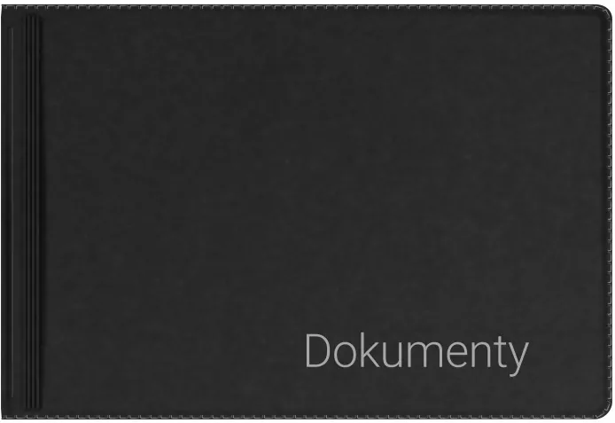 Okładka na dokumenty małe premium czarny - tantis.pl