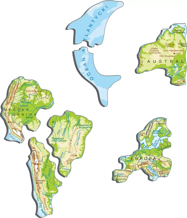Larsen. Układanka. Mapa Świat fizyczna Maxi - tantis.pl