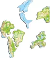 Larsen. Układanka. Mapa Świat fizyczna Maxi - tantis.pl