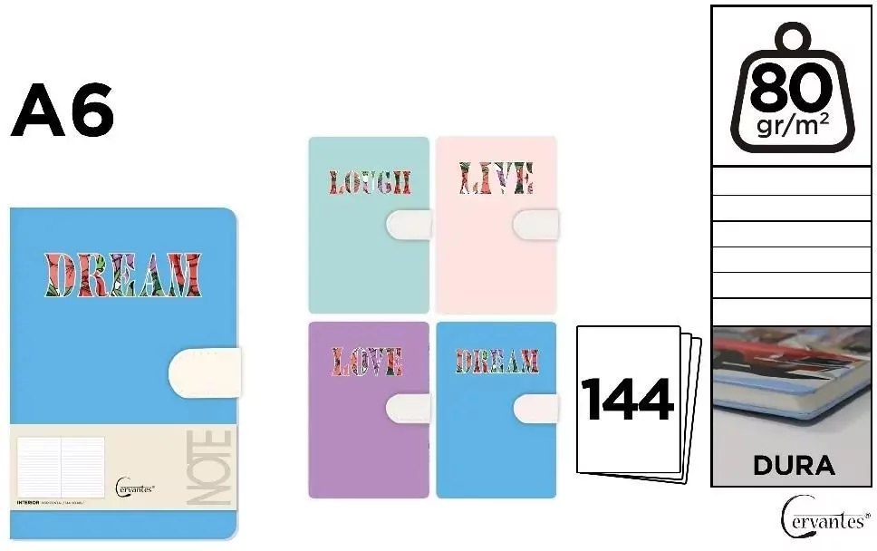 Notatnik A5/144K z zamknięciem na magnes dream MIX - tantis.pl