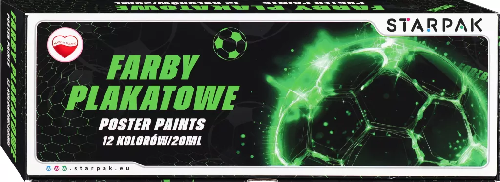 FARBY PLAK 12KOL 20ML FOOTBALL1 STK FOL 6/24 - tantis.pl