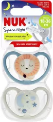 NUK. Space Night. Smoczki. 18-36 miesięcy. Lew i kosmos
