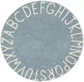 Dywan bawełniany okrądły ABC Vintage blue 150cm - tantis.pl