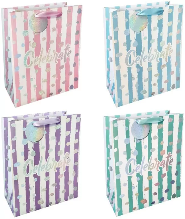 Torba prezentowa 26x32 Celebrate pastelowa mix - tantis.pl