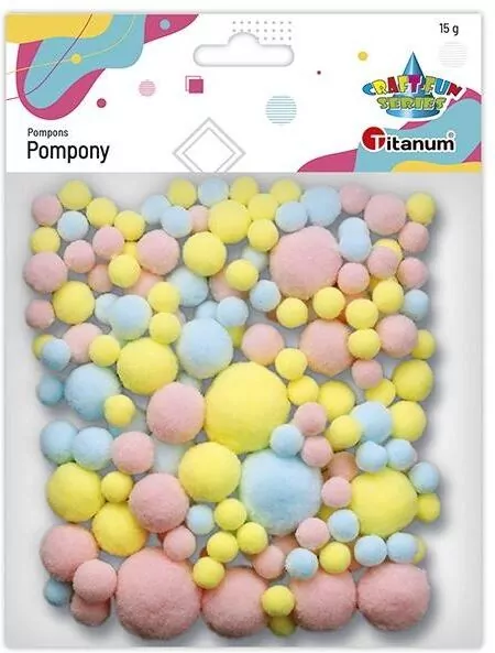 Pompony poliestrowe 10/15/20/25/30mm 15g - tantis.pl