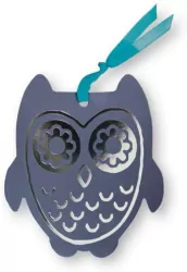 Zakładka do książek ze wstążką - Sowa szara