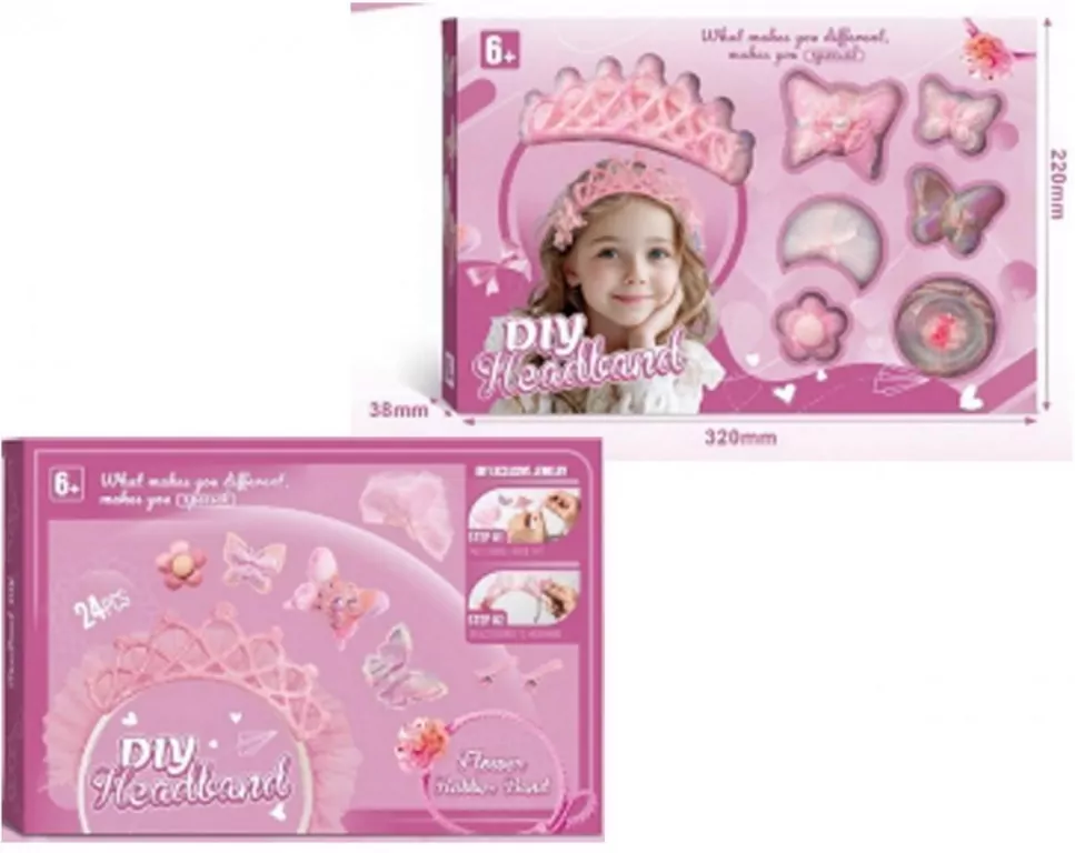 Zestaw do robienia opaski do włosów 24el - tantis.pl