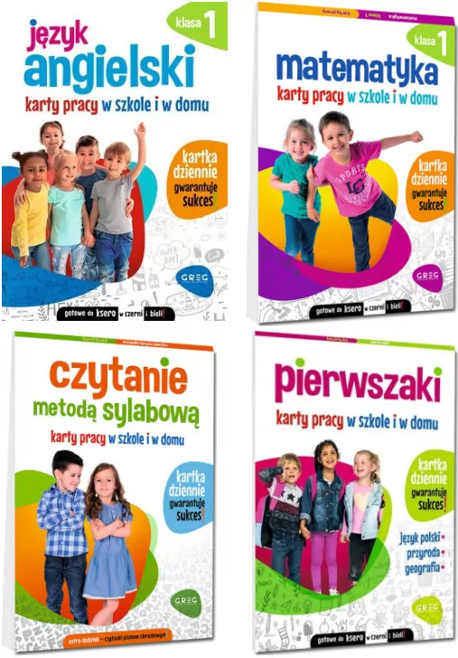 Pakiet: Język angielski SP 1. Karty pracy w szkole i w domu/ Matematyka. Szkoła podstawowa 1 .Karty pracy w szkole i w domu/ Czytanie metodą sylabową. Karty pracy w szkole i w domu/ Pierwszaki. Karty pracy w szkole i w domu - tantis.pl