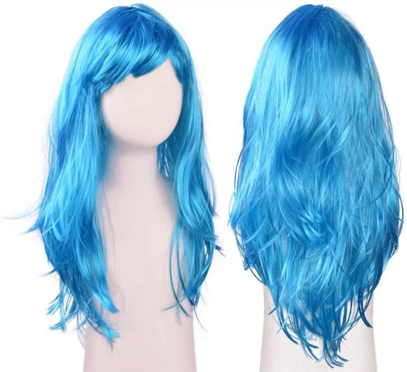 Peruka długowłosa. Niebieska - tantis.pl