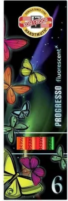 Kredki fluorescencyjne 6 kolorów