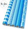 Papier ozdobny niebieski 5x2mx57cm (5szt) - tantis.pl
