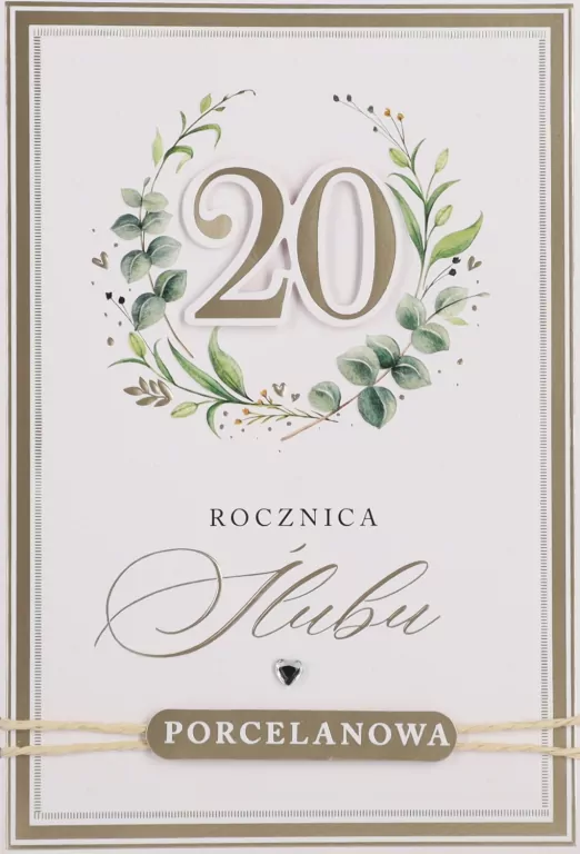 Karnet Rocznica ślubu 20 - tantis.pl