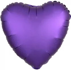 Balon foliowy Lustre fioletowy serce 43cm